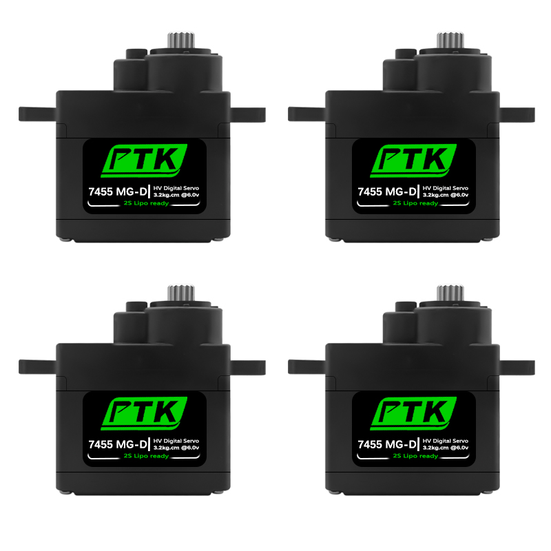Rc Helicopter Parts - PTK 7455MG-D เซอร์โว 12g เซอร์โวดิจิตอลเกียร์โลหะสำหรับ EPP