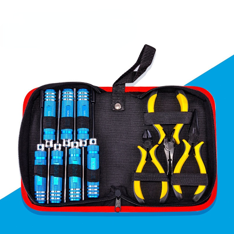 Rc Helicopter Tool Kit - 10 In 1ชุดเครื่องมือไขควงคีม Hex Hand ซ่อมกล่อง
