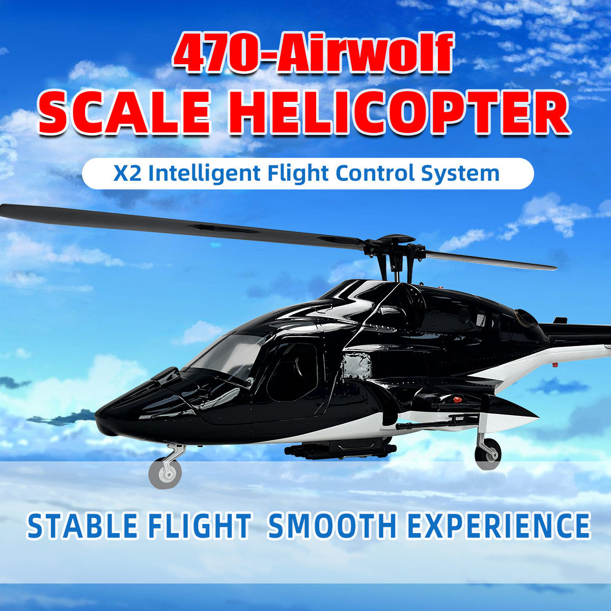 Rc Helicopter Nitro - โมเดลเฮลิคอปเตอร์ขนาดเฮลิคอปเตอร์ควบคุมรีโมต Airwolf RTF ไร้แปรงถ่านระดับความสูงของมอเตอร์คงที่เฮลิคอปเตอร์