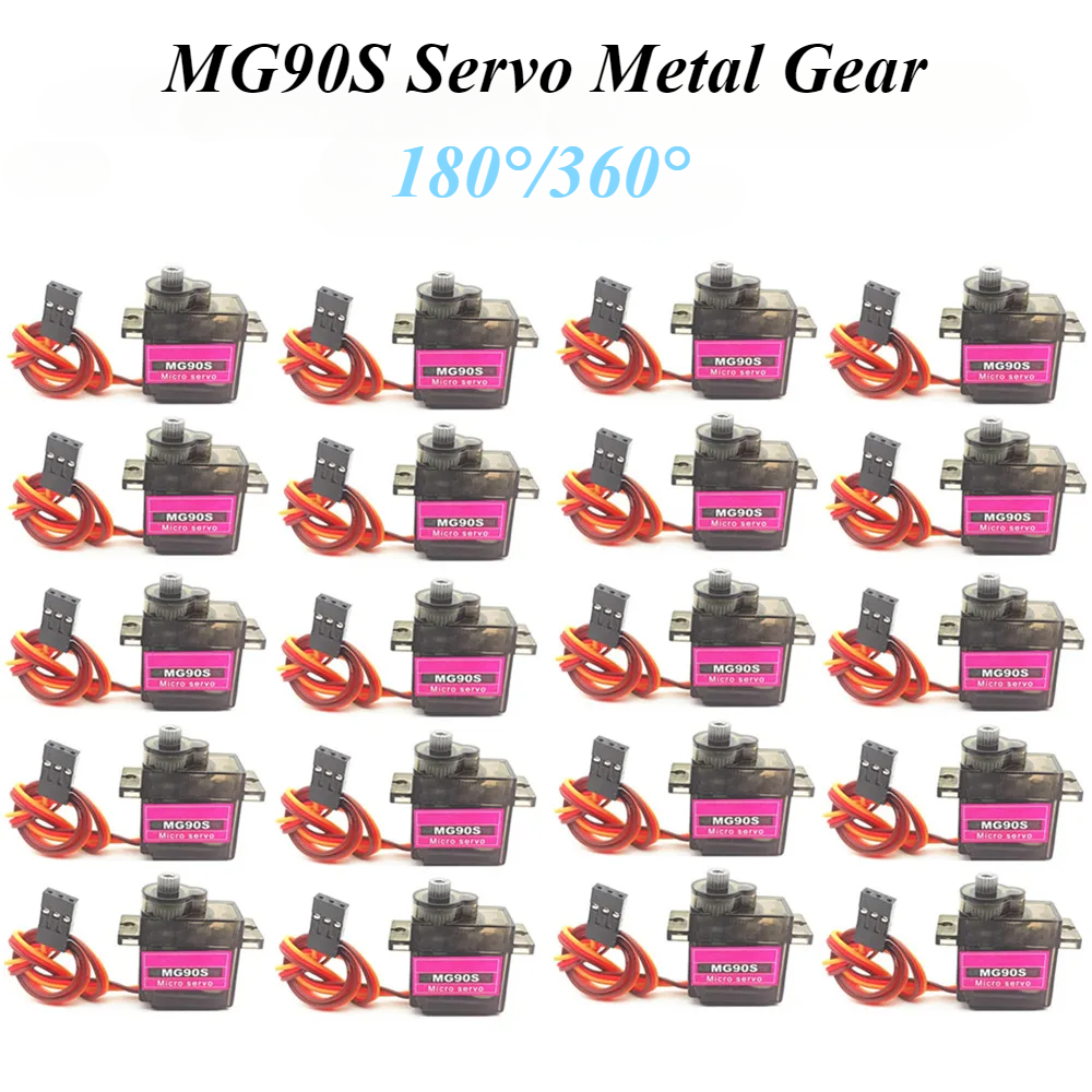 Rc Helicopter Servo - 2/4/10/20/50Pcs MG90S Servo เกียร์โลหะทั้งหมด 9g 180