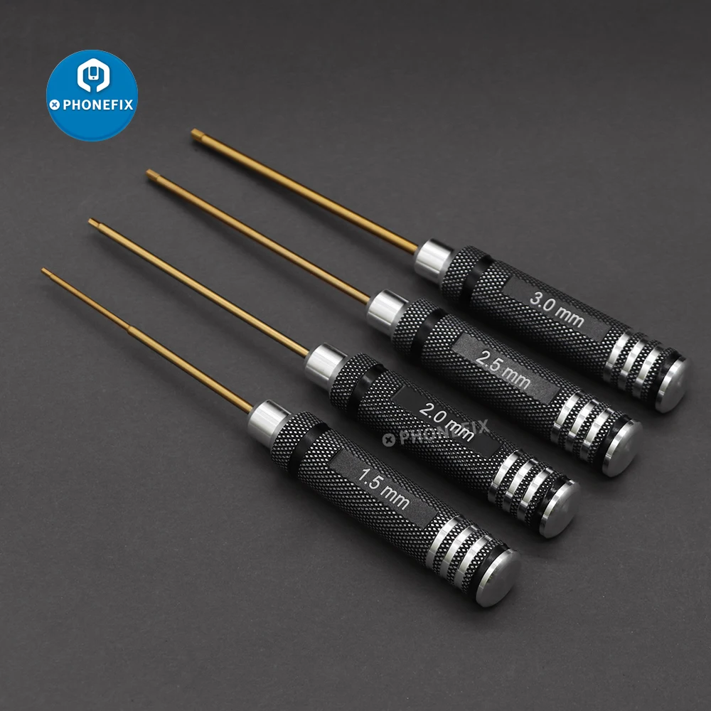 Rc Helicopter Tool Kit - 4 ชิ้น ชุดเครื่องมือไขควงหกเหลี่ยมอเนกประสงค์ 1.5/2.0/2.5/3.0 มม. ชุดไขควงหกเหลี่ยมสำหรับรถ