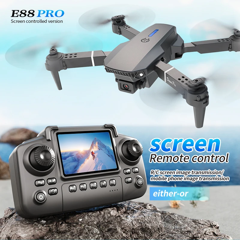 Rc Helicopter Electric - Professional E88 PRO Drone หน้าจอ 8K