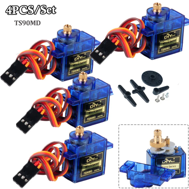 Rc Helicopter Parts - 4 ชิ้น TS90MD ไมโครดิจิตอลเซอร์โวมอเตอร์ 360 270