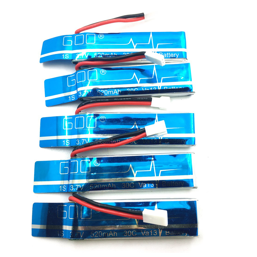 Rc Helicopter Coaxial - 5PCS 3.7V 520mAh 30C อัพเกรดแบตเตอรี่ Li-Po