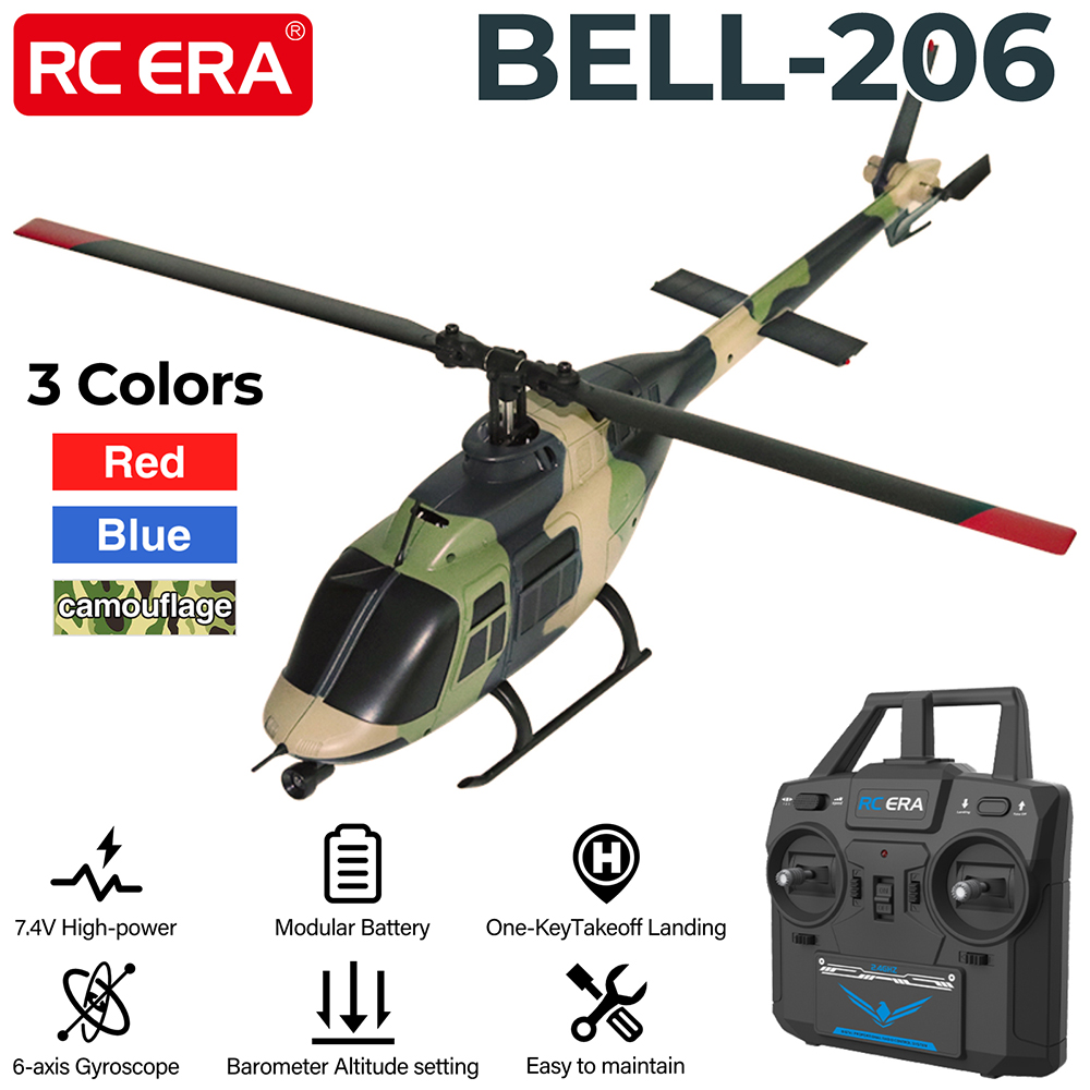 Rc Helicopter Gyro - RC ERA RC เฮลิคอปเตอร์ 1:33 Bell-206