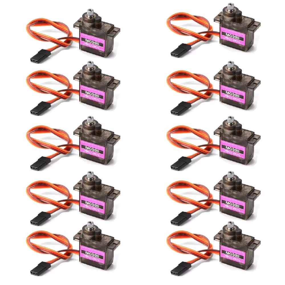 Rc Helicopter Servo - MG90S เซอร์โว1/2/4/5/10/20/50ชิ้นเกียร์โลหะทั้งหมด9กรัม SG90รุ่นอัพเกรดสำหรับเฮลิคอปเตอร์เครื่องบิน MG90รถเรือหุ่นยนต์ trex 450