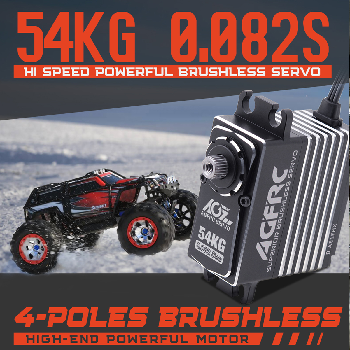 Rc Helicopter Large - มอเตอร์เซอร์โวแบบดิจิตอล AGFRC A81FHX 54KG HV 4