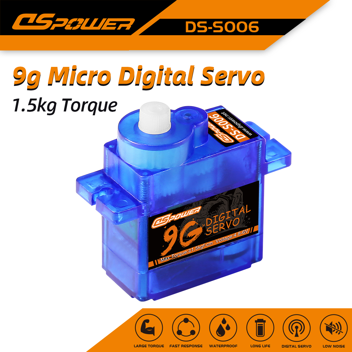 Rc Helicopter Mini - DSpower 9g มินิไมโครเซอร์โวมอเตอร์ไร้แกนสำหรับเฮลิคอปเตอร์ 450, รถ RC