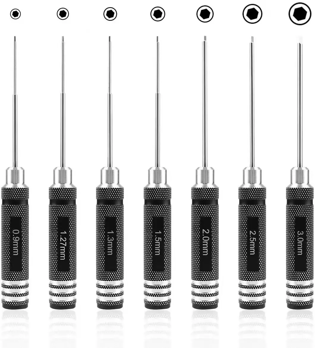 Rc Helicopter Tool Kit - Hex Driver 7/4PCS Hex Allen ไขควงชุดเหล็กความเร็วสูง