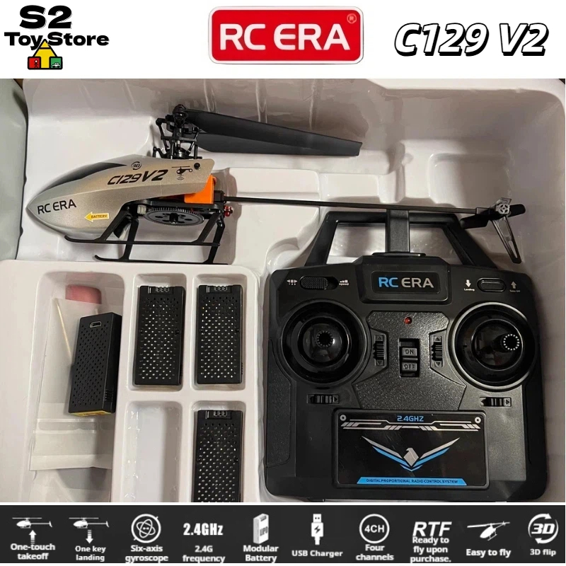 Rc Helicopter Single Rotor - เฮลิคอปเตอร์บังคับวิทยุ RC ERA C129V2 4CH 2.4GHz