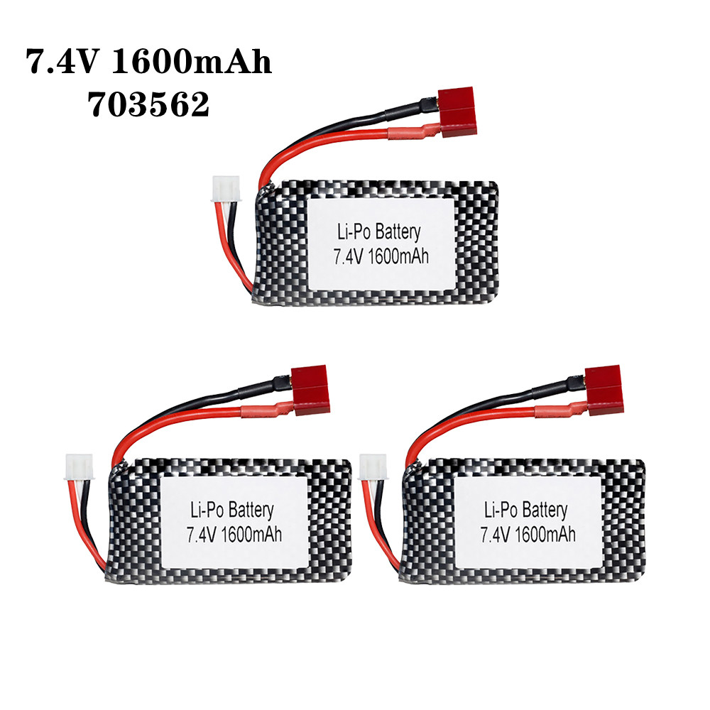 Rc Helicopter Parts - 1/2/3ชิ้น/ล็อต7.4V 1600Mah 703562 25C Lipo แบตเตอรี่สำหรับ9125