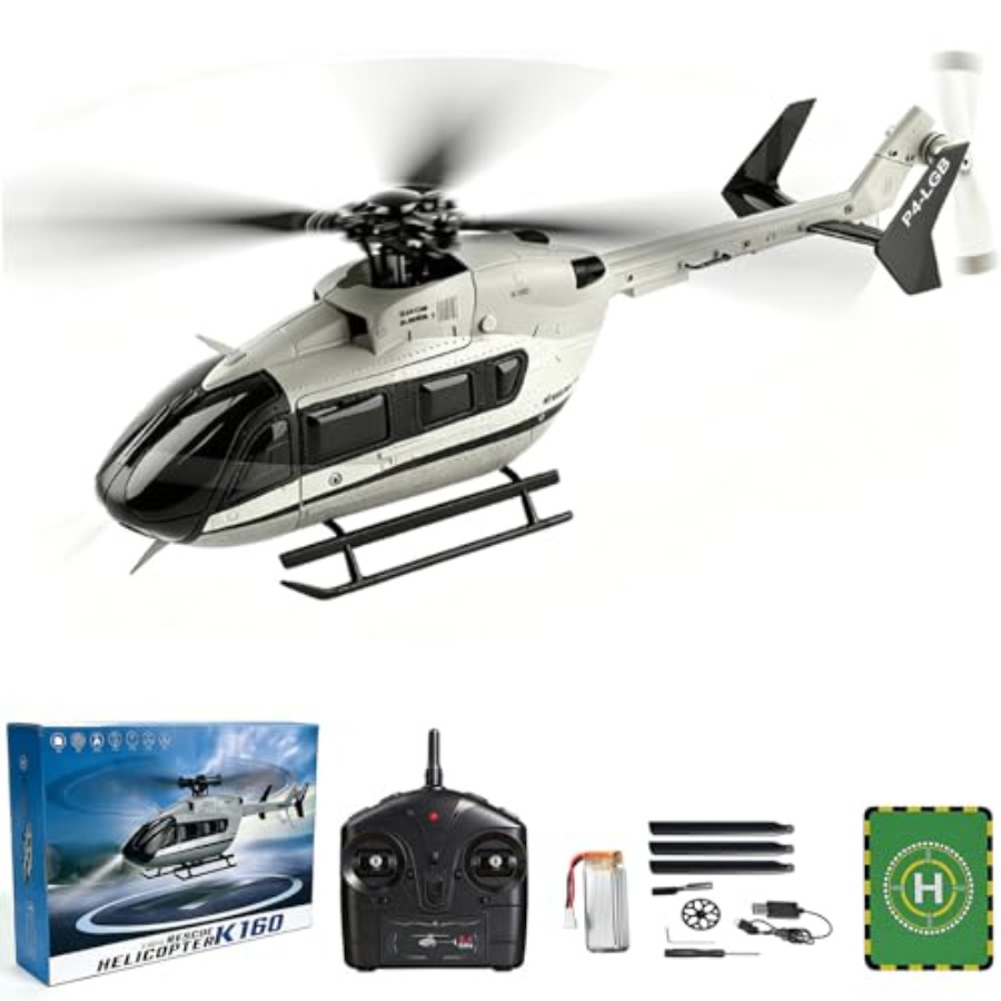 Rc Helicopter Gyro - เฮลิคอปเตอร์บังคับวิทยุในร่มและกลางแจ้ง วัสดุคาร์บอนไฟเบอร์คอมโพสิต สีดำ-แดง ระบบกันสั่น 6G ไจโร