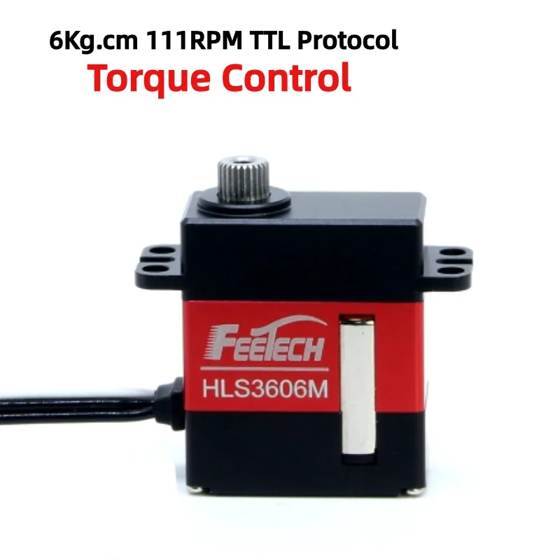 Rc Helicopter Servo - 6Kg.ซม.ควบคุมแรงบิดอัพเกรดMicro Magnetic Encoderเพลาเดี่ยวServo HLS3606M 360 มุมSerial