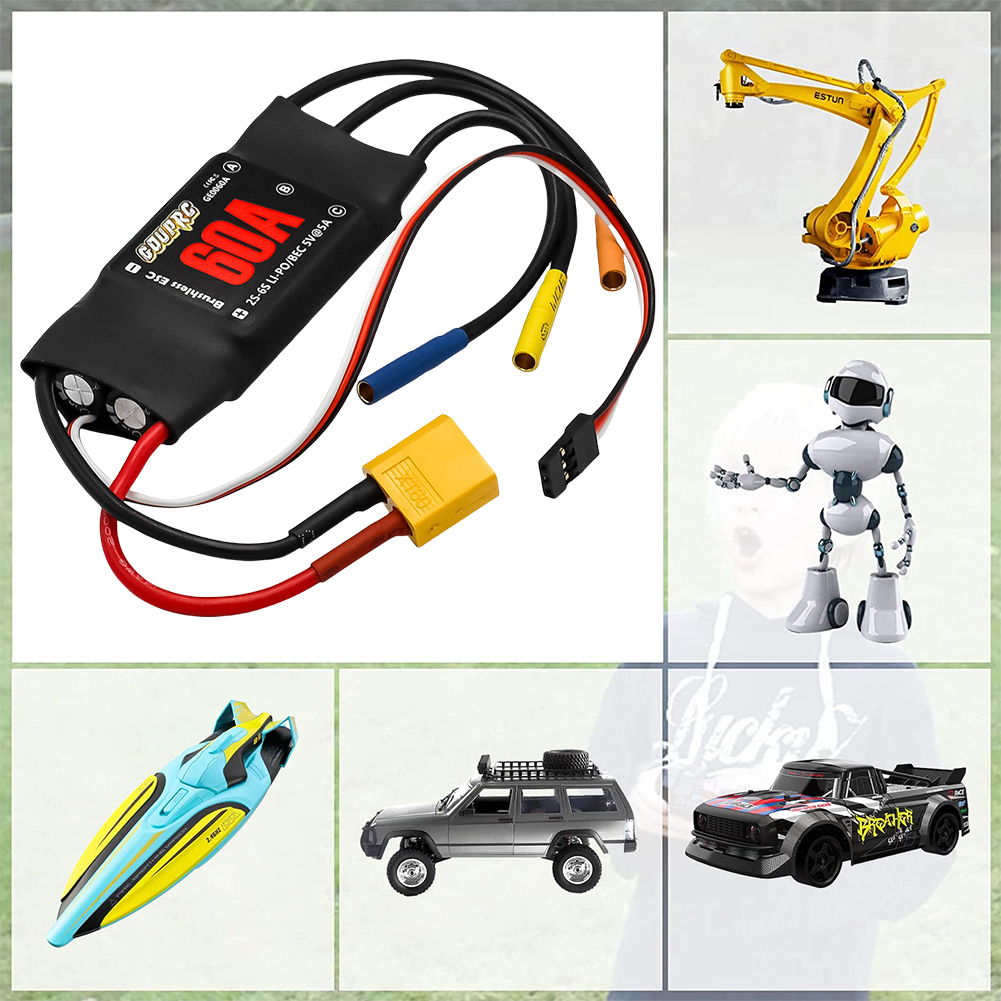 60A ตัวควบคุมความเร็วอิเล็กทรอ - Rc Helicopter Electric บทวิจารณ์และราคา