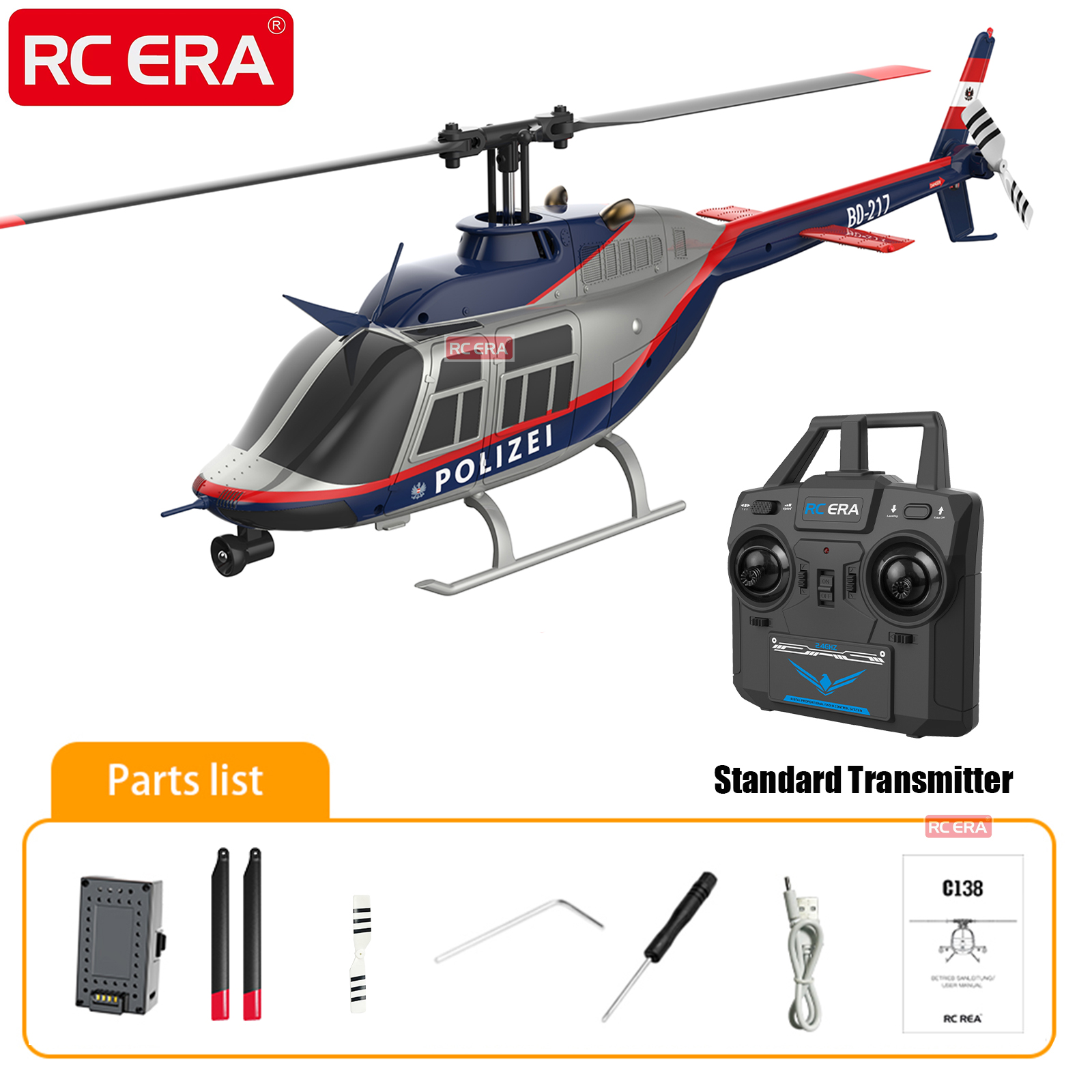 RC ERA C138 BELL 206 Jet Range - Rc Helicopter Gyro บทวิจารณ์และราคา