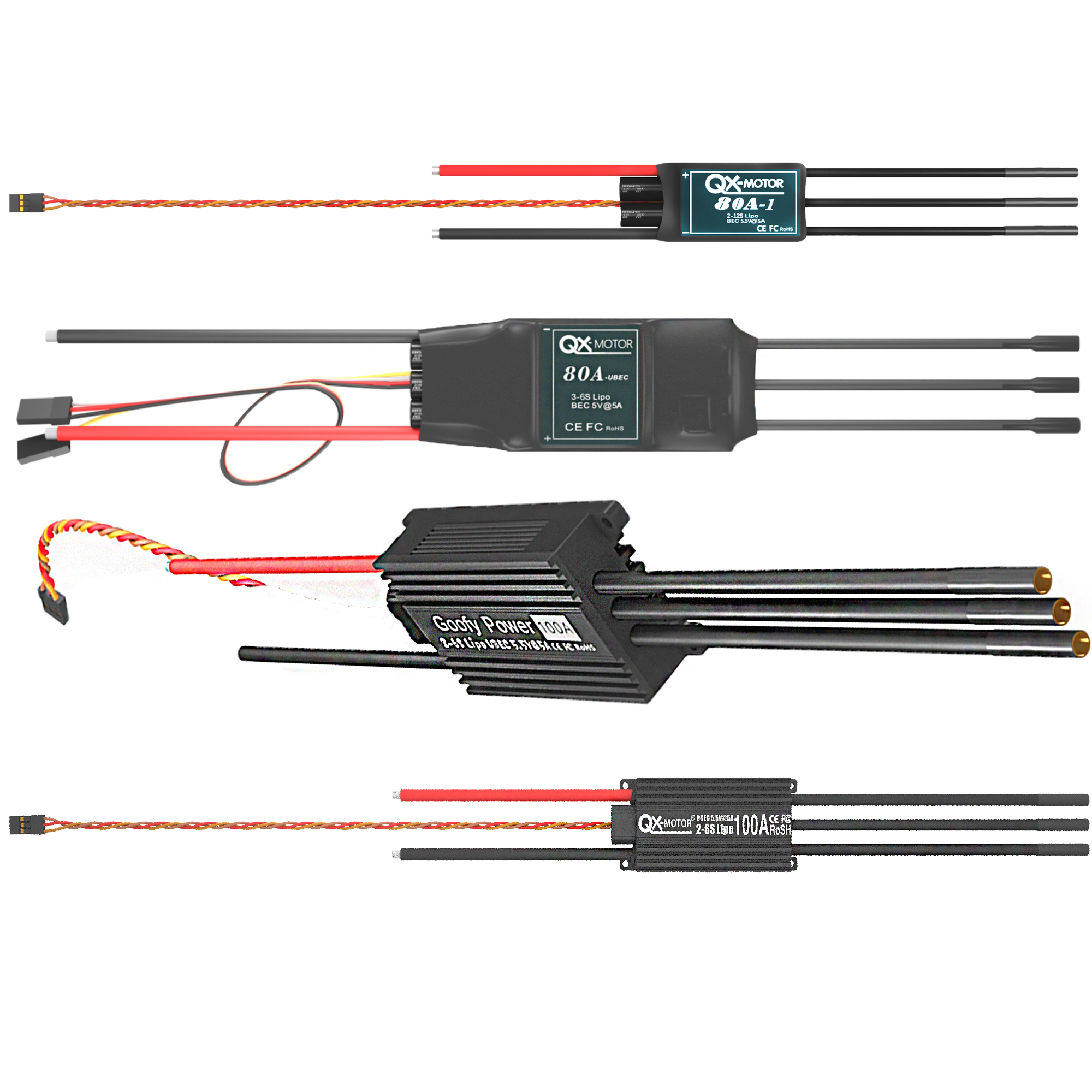 QX-MOTOR ชุด ESC แบบไม่มีแปรงถ - Rc Helicopter Battery บทวิจารณ์และราคา
