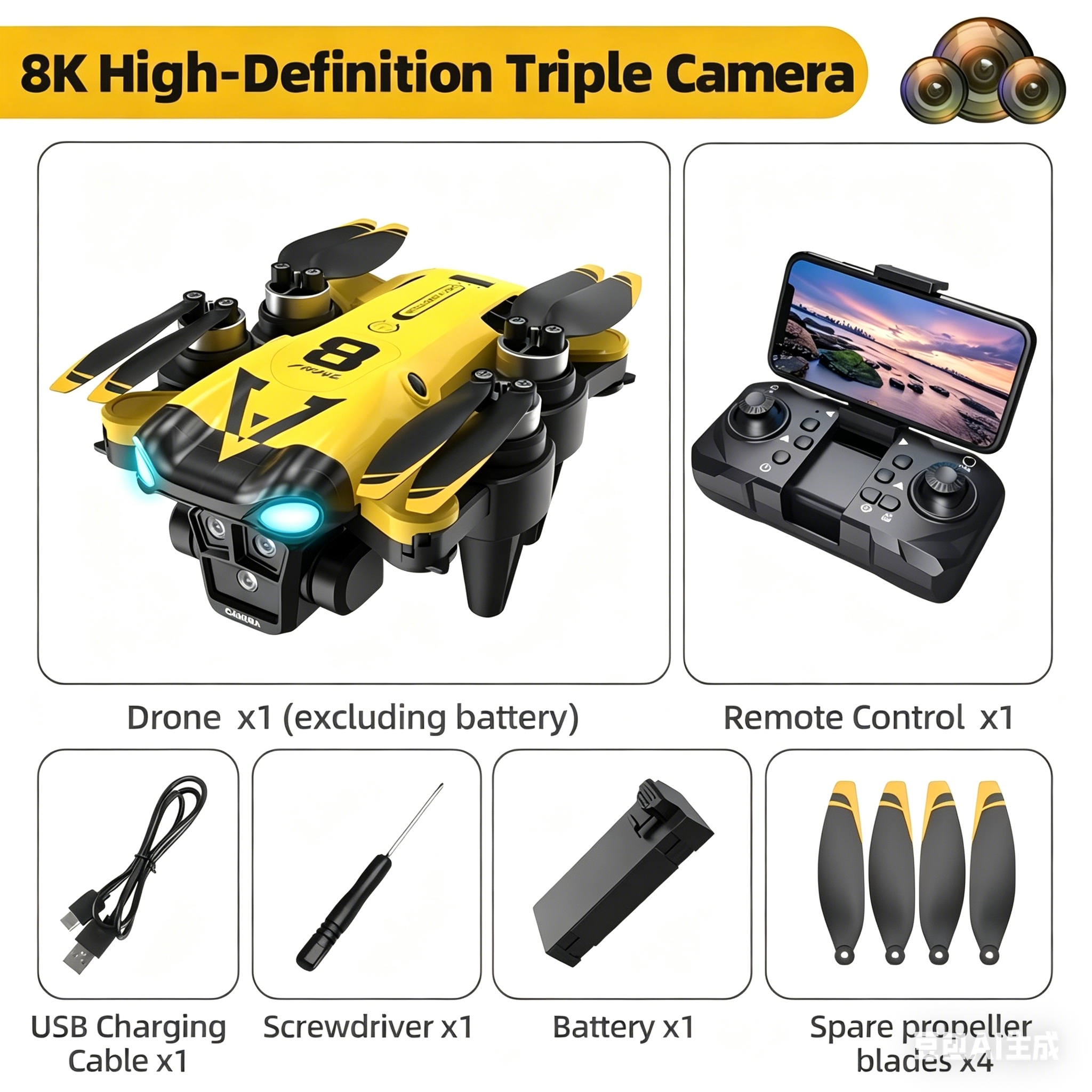 โดรนรุ่นใหม่พร้อมกล้องสามตัว,  - Rc Helicopter Case บทวิจารณ์และราคา