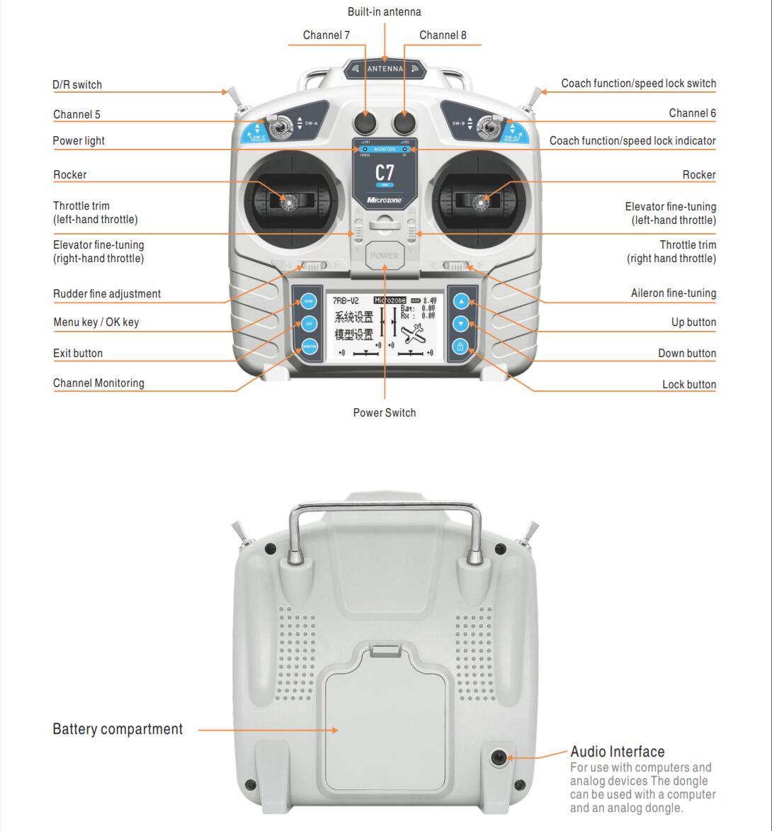 MicroZone MC7 Controller C7 เค - Rc Helicopter Mini บทวิจารณ์และราคา