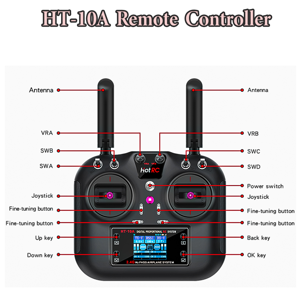 Hotrc HT-10A 2.4G 10CH เครื่อง - Rc Helicopter Battery บทวิจารณ์และราคา