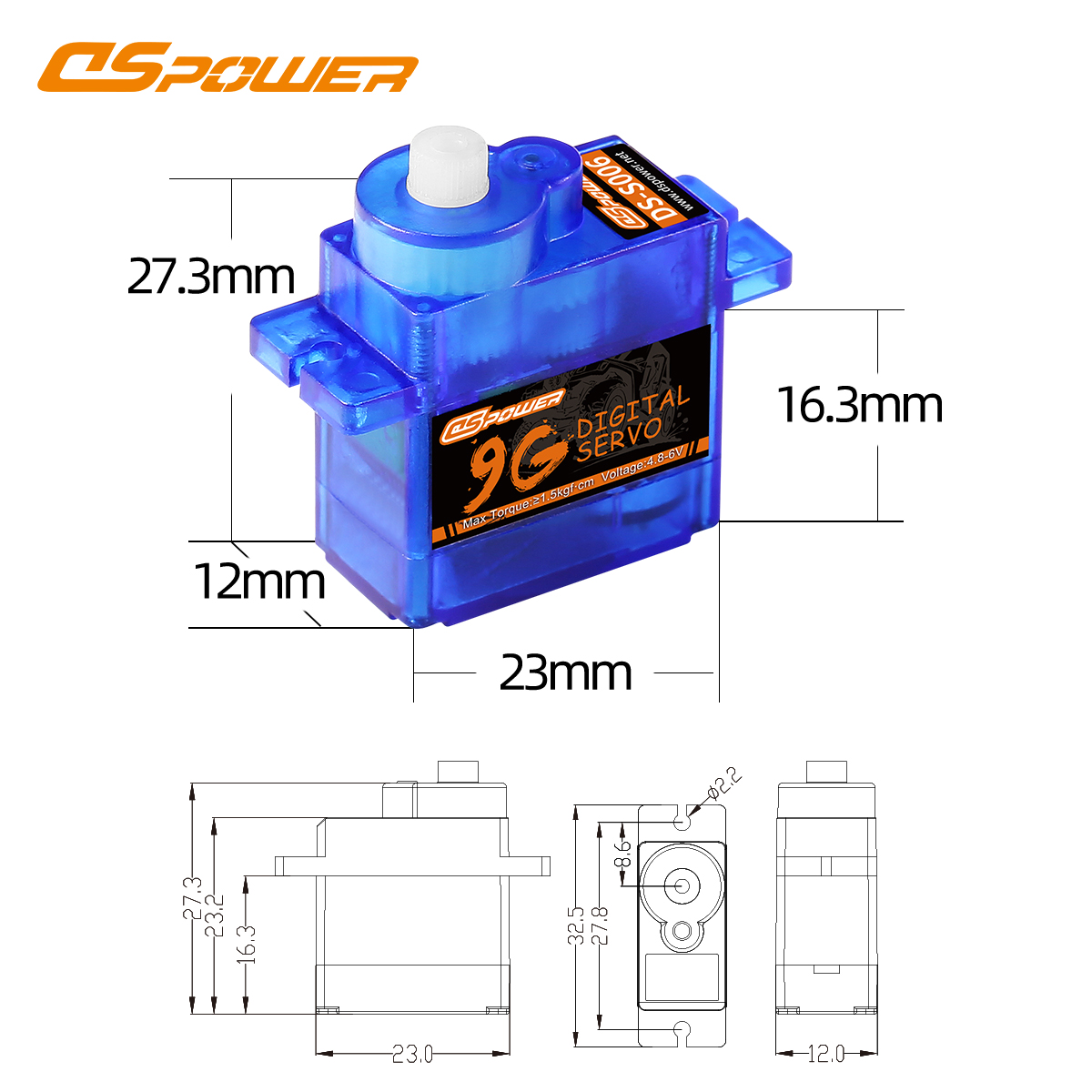 DSpower 9g มินิไมโครเซอร์โวมอเ - Rc Helicopter Mini บทวิจารณ์และราคา