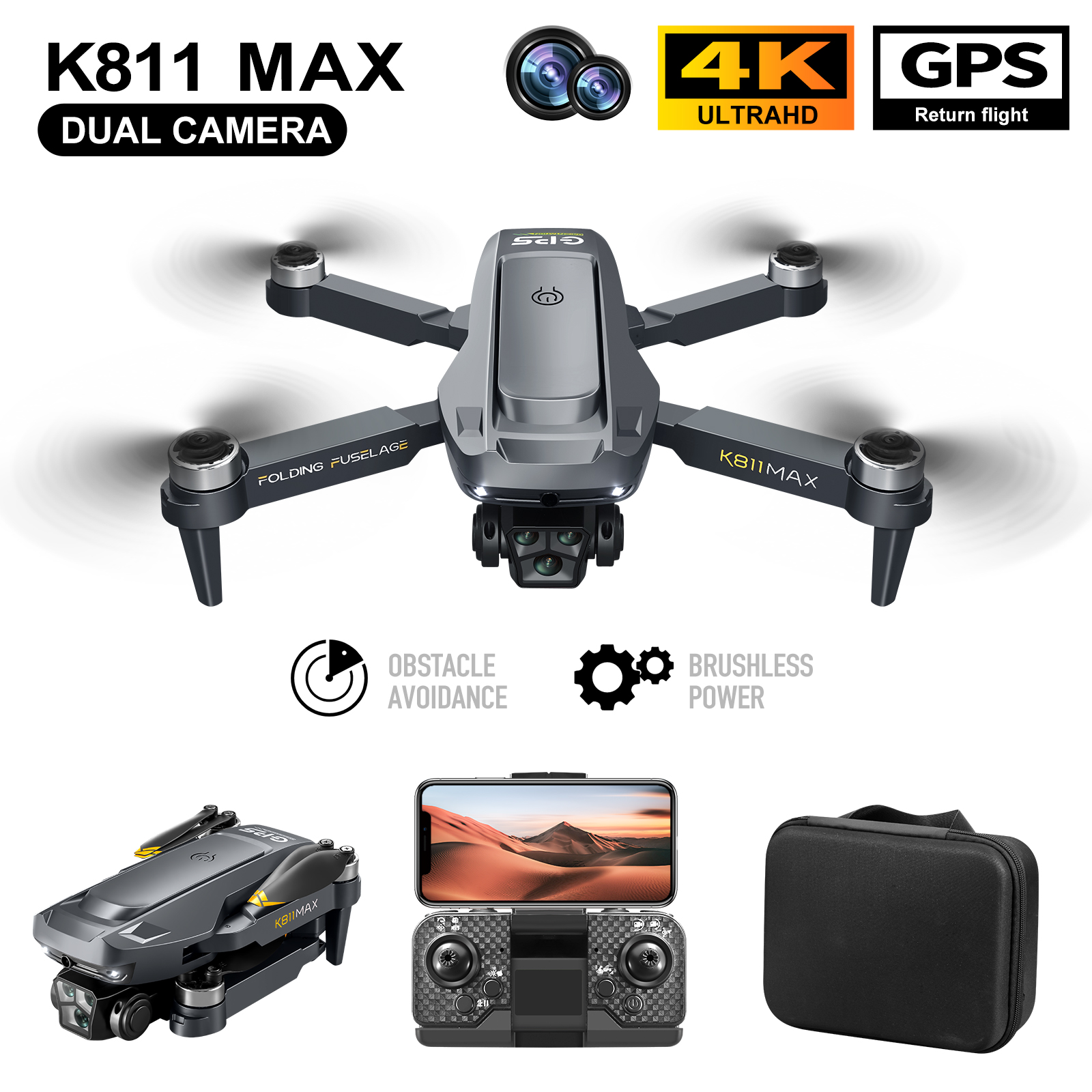 K811MAX โดรนโดรน: ไร้แปรงถ่าน, - Rc Helicopter Case บทวิจารณ์และราคา